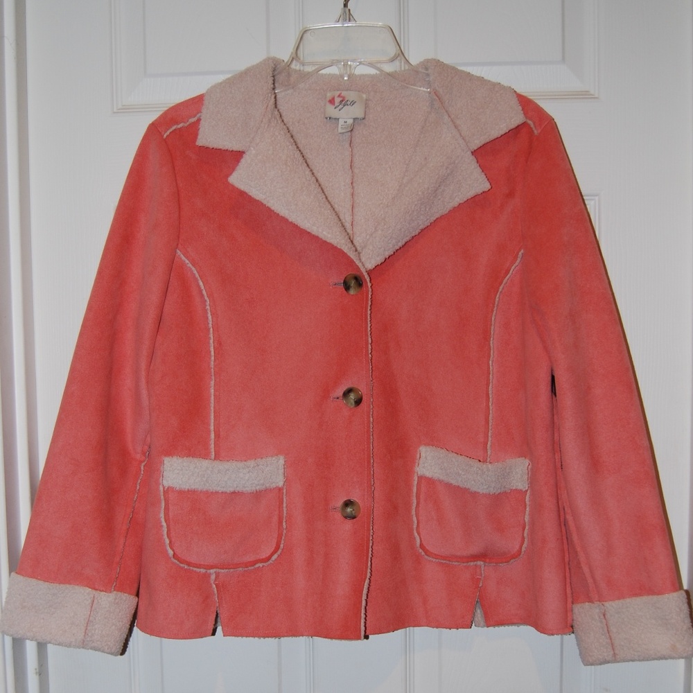 Faux fur suede-like jacket